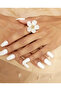 Women's Ecru Gold Enamel Flower Ring Adjustable Stylish Model Steel Look Jewelry - 2