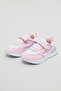 Girl's White Color Block Velcro Sneakers - 2
