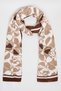 Women's Brown Patterned Scarf, 180X85cm