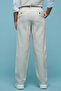 Boy's Beige Solid Trousers with Button Closure - 4