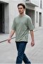 Men's Crew Neck T-Shirt with Track Detail - 2