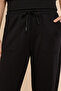 Women's Black Solid Joggers with Drawstring Waist - 5