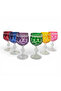 Colorful Crystal Glass Goblet Set of 6 – Cut Patterned, Premium Presentation - 3