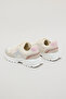 Girl's Beige Color Block Lace-Up Sneakers - 3