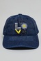 Girl's Dark blue Embroidered Denim Baseball Cap