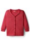 Knit Full Sleeves Solid Front Open Thermal Vest - Red