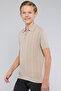 Boy's Brown Self Patterned Polo T-Shirt with Short Sleeves - 2