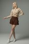 Women's High Waist Belted Gathered Layered Ruffle Mini Shorts Skirt - 6
