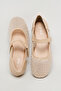 Girl's Beige Embellished Mary Jane Shoes - 4