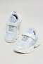 Girl's White Color Block Velcro Sneakers - 4