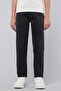 Boy's Gray Faded Jeans with Button Closure