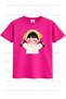 Cute Kids and Teddy Printed 3-Pack Pink-White-Orange Girls' T-Shirts - 4