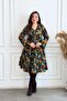 V-Neck Ruffled Flannel Dress - 3