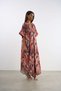 PATTERNED V-NECK LONG DRESS - 3