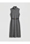 Xside Anthracite Turtleneck Belt Pack Knit Dress