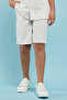 Boy's Gray Striped Shirt and Shorts Set - 5