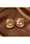 Colorful Patterned Steel Earrings - 3