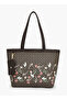 Monogram Print Tote Bag with Double Handle