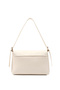 Wrinkled Textured Cream Shk302 Faux Leather, Single Compartment with Snap Fasteners, Hand, Arm and Shoulder Bag - 3