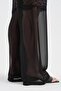Women's Lace and Chiffon Fabric Detailed Design Palazzo Jeans - 8