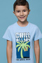Boy's Orange Printed T-Shirt with Crew Neck and Short Sleeves - 3