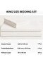 6-Piece King Size Bedding Set – Luxury Soft Cotton Duvet Cover, Fitted Sheet & 4 Pillowcases, Brea - 3