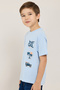 Boy's Yellow Appliqued T-Shirt With Crew Neck And Short Sleeves - 3