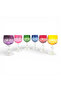 Colorful Crystal Cut Footed Goblet Set of 6 - 2