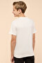 Boy's Cream Printed T-Shirt with Crew Neck and Short Sleeves - 4
