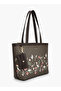 Monogram Print Tote Bag with Double Handle - 2