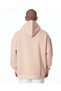 Men's Signed Cordless Beige Oversize Hoodie - 3