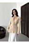 Premium Padded Scarf and Waist-Slit Blazer Jacket Diena - 6