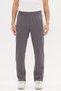 Dark Gray Premium Men's Winter Sweatpants with Lamb-Like Look, Zipper Pocket, Lace-Up Elastic Waist - 7