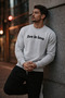 Men's Live İn Love Printed Gray Sweatshirt - 4