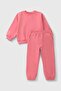 Baby Girl Powder Pink Tracksuit Set Cotton Soft Textured Long Sleeve Sweatshirt Elasticated Pants - 7