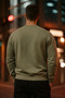 Men's Live İn Love Printed Khaki Sweatshirt - 5