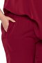 Plus Size Sleeveless Blouse Wide Leg Pants Burgundy Two-Piece Set - 5