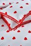 Valentine's Day Gift Tasseled Double Red Heart Duvet Cover Set - 2