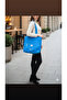 Cobalt Blue Women's Shoulder Bag with Zipper