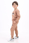 Boy's 2-Piece Set Printed Crew Neck Sweatshirt & Jogger Sweatpants with Elastic Waistband - 2