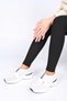 Laceless Elastic Staple Detailed Thermo Sole Genuine Leather Sneaker 338-7084 Women's Shoes