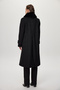 Fur Collar Detailed Pocketed Black Coat 13853 - 5