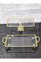 2-Piece Cast Iron Stand with Feet and Handle | Cake-Cookie-Dessert-Serving Plate - 4