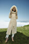 Beige Coat with Collar Detail and Belt 13962 - 2