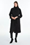 Black Coat with Pocket Detail and Belt 13829 - 3