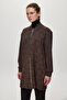 Textured Zipper Detailed Brown Jacket 0164 - 3