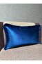 Exclusive Imported Atlas Navy Blue Color Tasseled Throw Pillow Cover 30X50 cm - 2