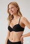 Women's Black V604561 Milan Underwire Push up / Padded Removable Strap Micro T-Shirt Bra - 2