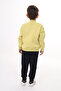 Boy's 2-Piece Set Printed Stand Collar Zippered Pocket Sweatshirt & Elastic Waistband Pants - 4