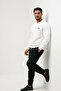 Men's Ecru Sweatshirt with Chest Text Print - 3